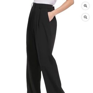 Calvin Klein Black Wide-Leg Trousers